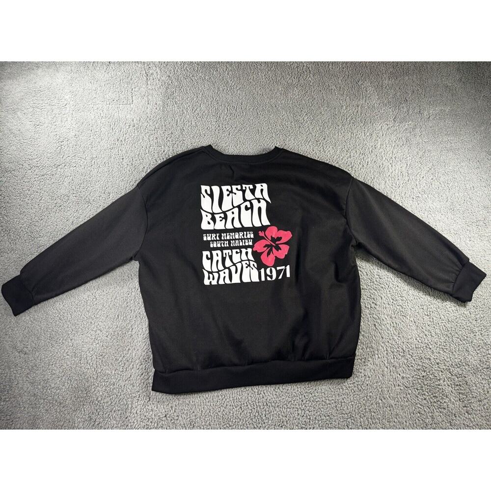 Women Sweatshirt 4XL Graphic Floral Siesta Beach Long Sleeve Crew Neck‎